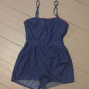 Very pretty denim open-back romper